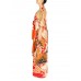 MORPHEW COLLECTION Hand Painted Silk Wrap Dress Made From An Antique 1920S Japanese Kimono