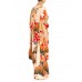 MORPHEW COLLECTION Hand Painted Silk Wrap Dress Made From An Antique 1920S Japanese Kimono